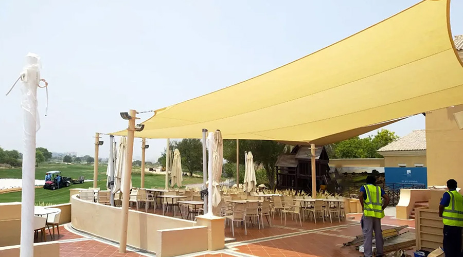 Shades and Tent Installation